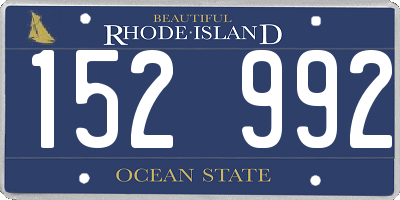 RI license plate 152992