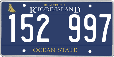 RI license plate 152997