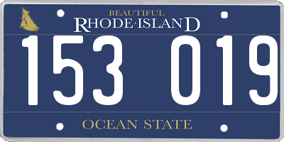RI license plate 153019