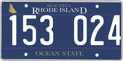 RI license plate 153024