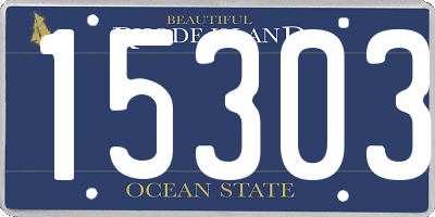 RI license plate 15303