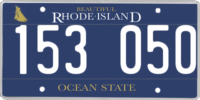 RI license plate 153050
