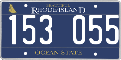 RI license plate 153055