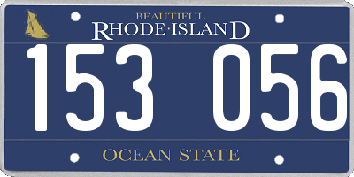 RI license plate 153056