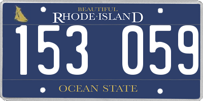 RI license plate 153059