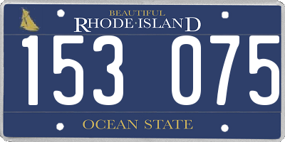 RI license plate 153075