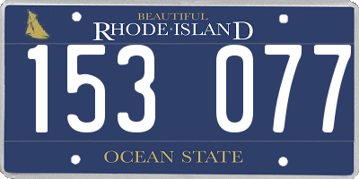 RI license plate 153077