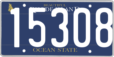 RI license plate 15308