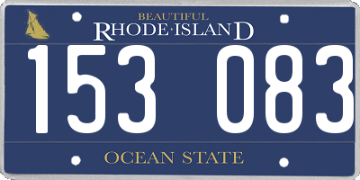 RI license plate 153083
