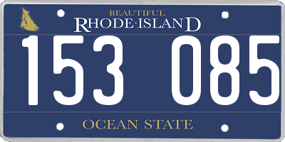 RI license plate 153085