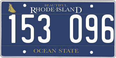 RI license plate 153096