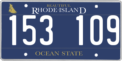 RI license plate 153109