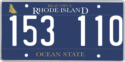 RI license plate 153110
