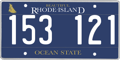 RI license plate 153121