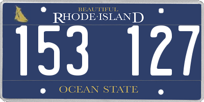 RI license plate 153127