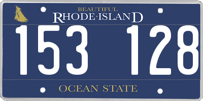RI license plate 153128