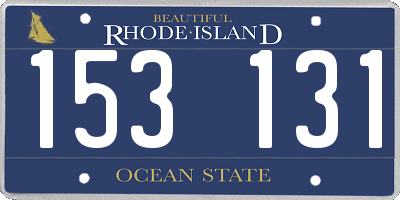 RI license plate 153131