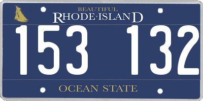 RI license plate 153132