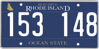 RI license plate 153148