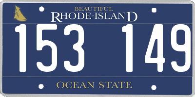 RI license plate 153149