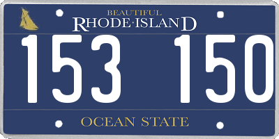 RI license plate 153150