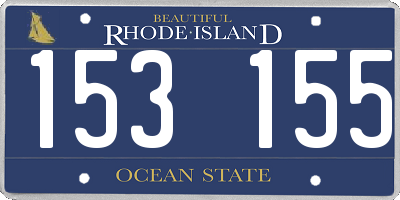 RI license plate 153155