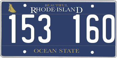 RI license plate 153160