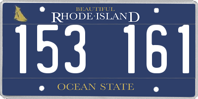 RI license plate 153161