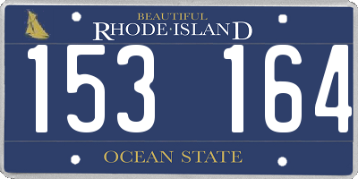 RI license plate 153164