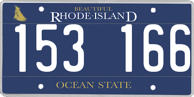 RI license plate 153166