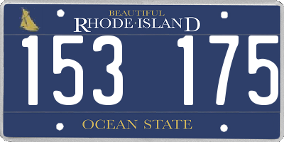 RI license plate 153175