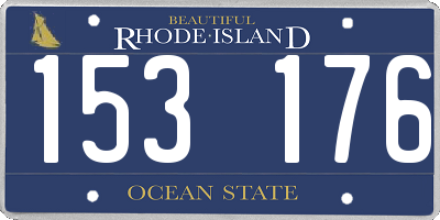 RI license plate 153176