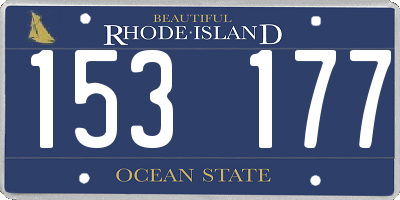 RI license plate 153177