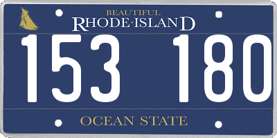 RI license plate 153180