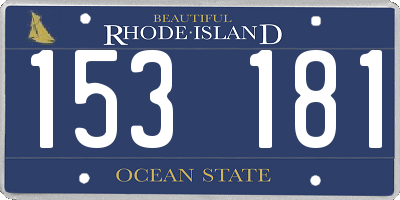 RI license plate 153181