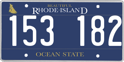 RI license plate 153182