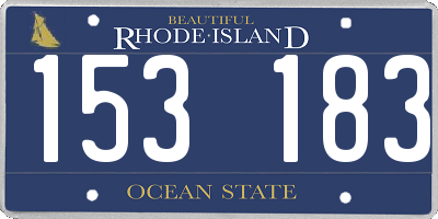 RI license plate 153183