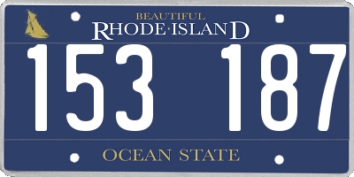RI license plate 153187