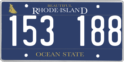 RI license plate 153188