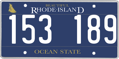 RI license plate 153189