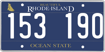 RI license plate 153190