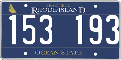 RI license plate 153193