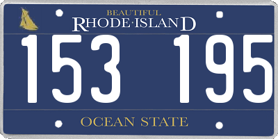 RI license plate 153195