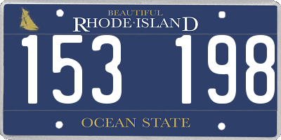RI license plate 153198