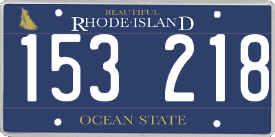 RI license plate 153218