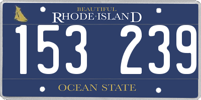 RI license plate 153239
