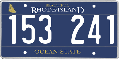 RI license plate 153241