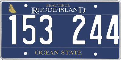 RI license plate 153244