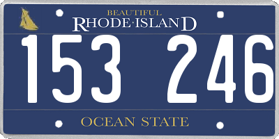 RI license plate 153246