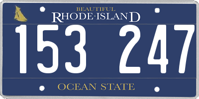 RI license plate 153247